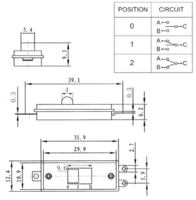 吹風(fēng)機開關(guān)規(guī)格書
