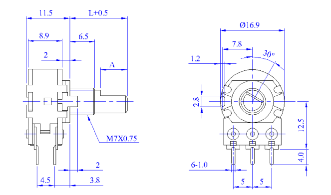 五腳點(diǎn)位器尺寸圖