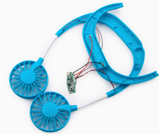 掛脖小風扇輕觸開關的應用