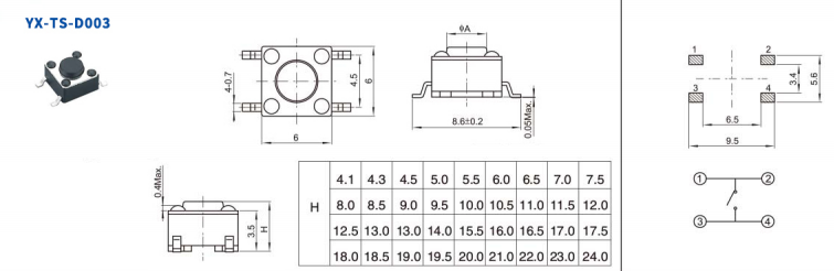 貼片輕觸開關(guān)
