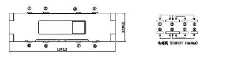 8腳撥動(dòng)開關(guān)接線尺寸圖