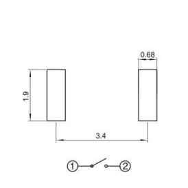 YX-TS-A001,3*2微型輕觸開關(guān)電路圖