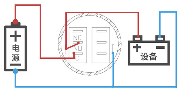 22mm金屬那妞開關(guān)接線圖
